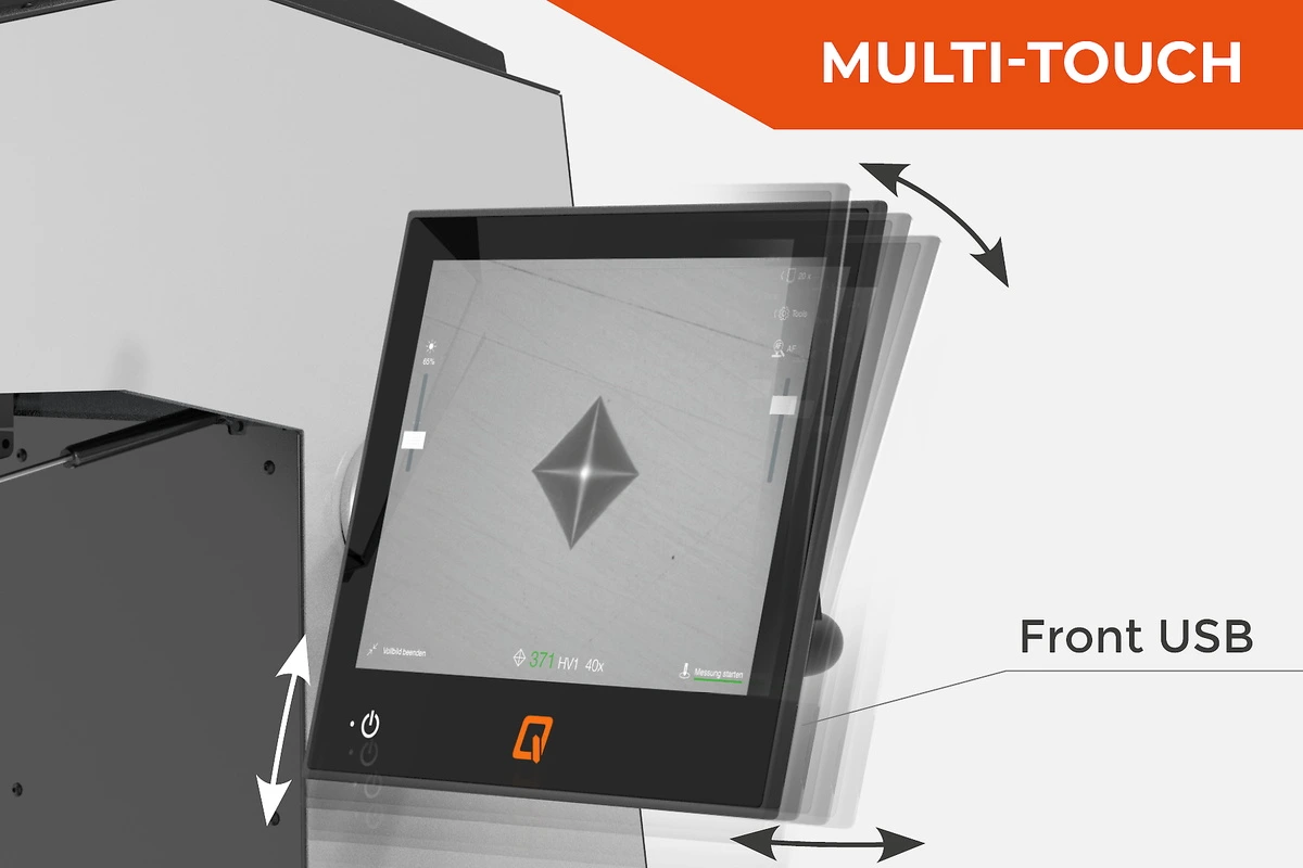 Durometro con pantalla táctil marca QATM