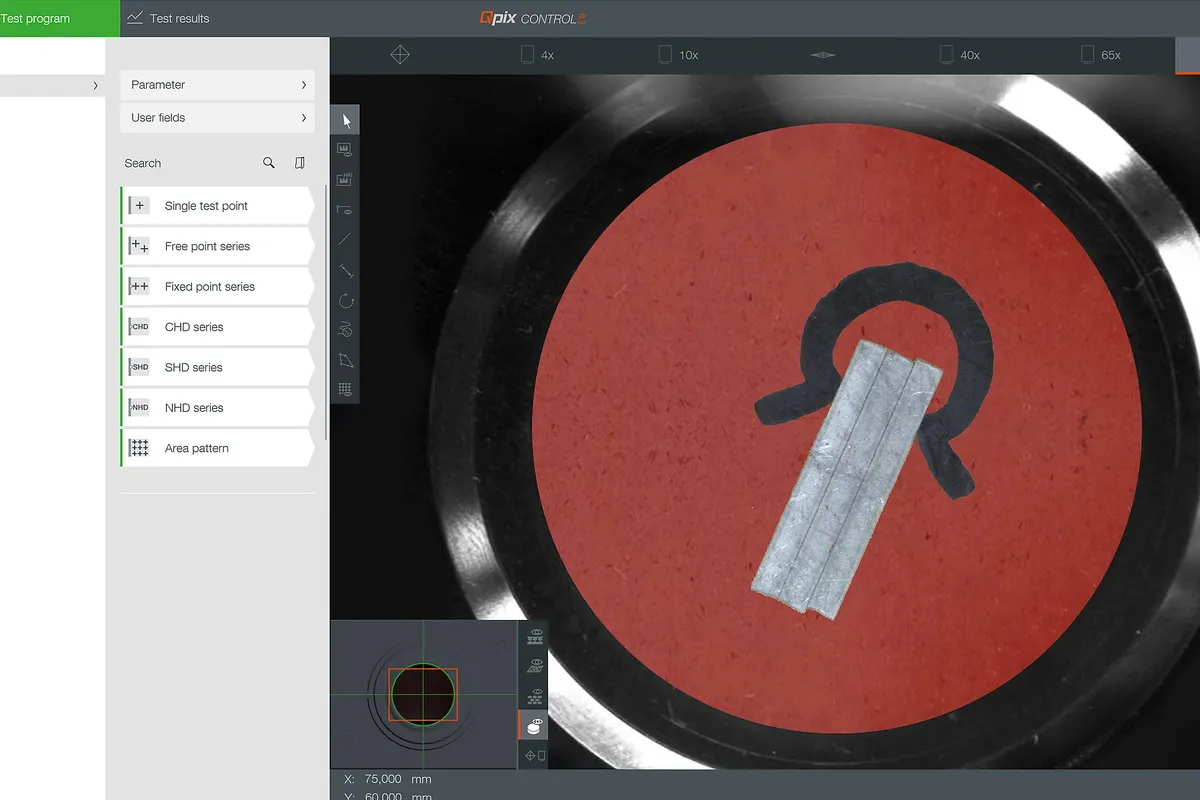 Durometro con pantalla táctil marca QATM
